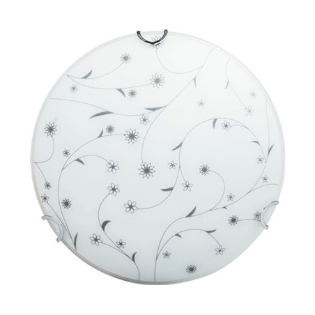 Lampi interior, Plafoniera Flower Alb+Negru 2xE27 60W      -1, dioda.ro