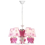 Lustra Pink Butterfly Multicolor 5xE14 40W Lampi interior, Lustra Pink Butterfly Multicolor 5xE14 40W -1, dioda.ro