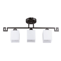 Lampi interior, Lustra Elada Alb+Wenge 3xE27 60W      -1, dioda.ro