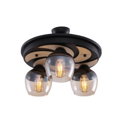 Lampi interior, Lustra Maya Negru 3xE27 60W -1, dioda.ro