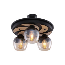 Lampi interior, Lustra Maya Negru 3xE27 60W -1, dioda.ro