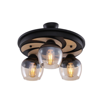Lampi interior, Lustra Maya Negru 3xE27 60W -1, dioda.ro