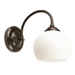 Aplica Ramona Wenge+Alb 1xE27 60W Lampi interior, Aplica Ramona Wenge+Alb 1xE27 60W -1, dioda.ro