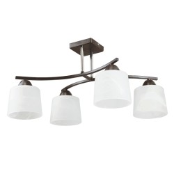 Lampi interior, Lustra Osaka Alb+Wenge 4xE27 60W      -1, dioda.ro