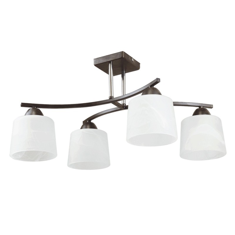 Lampi interior, Lustra Osaka Alb+Wenge 4xE27 60W      -1, dioda.ro