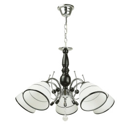 Lampi interior, Lustra Dorya Alb+Negru 5xE27 60W      -1, dioda.ro