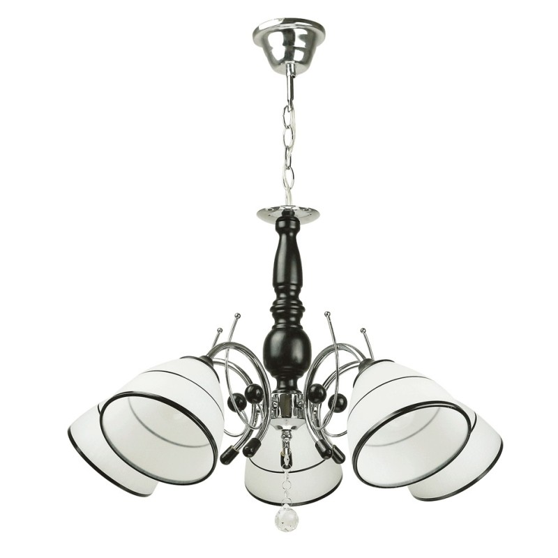 Lustra Dorya Alb+Negru 5xE27 60W Lampi interior, Lustra Dorya Alb+Negru 5xE27 60W -1, dioda.ro