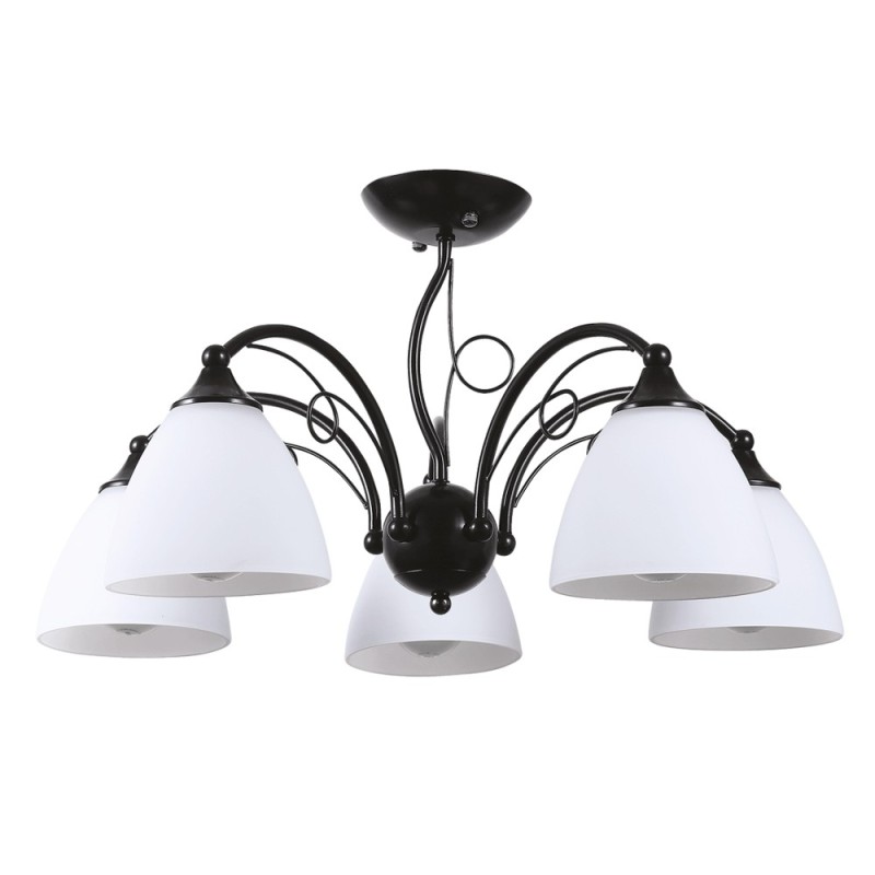 Lampi interior, Lustra Bhoema Alb+Negru 5xE27 60W      -1, dioda.ro