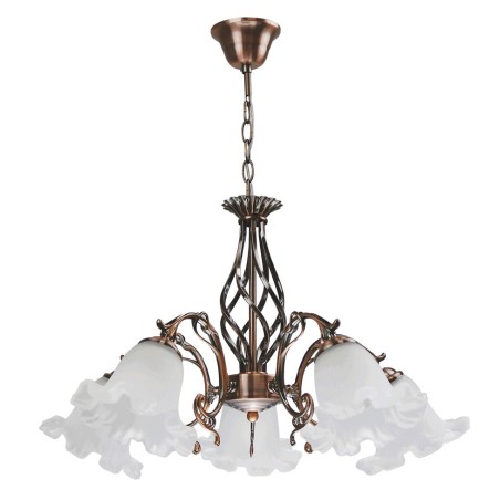 Lampi interior, Lustra Immotus Alb+Cupru 5xE27 60W -1, dioda.ro