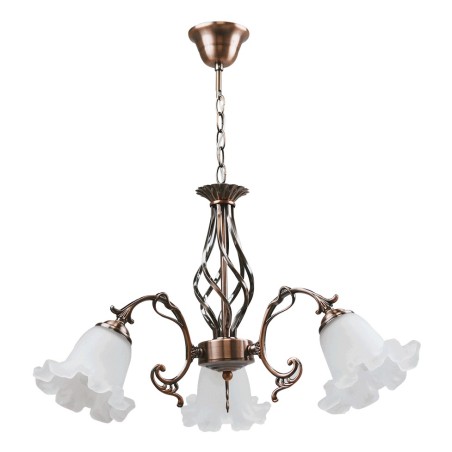 Lampi interior, Lustra Immotus Alb+Cupru 3xE27 60W -1, dioda.ro