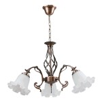 Lampi interior, Lustra Immotus Alb+Cupru 3xE27 60W      -1, dioda.ro