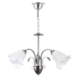 Lampi interior, Lustra Lylian Alb+Crom 3xE27 60W      -1, dioda.ro