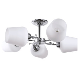 Lampi interior, Lustra Veda Alb+Crom 5xE27 60W      -1, dioda.ro