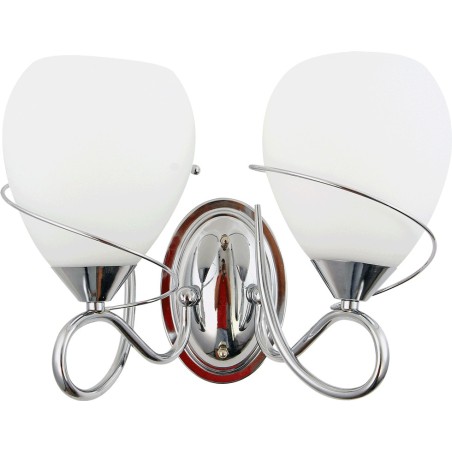 Lampi interior, Aplica Maky Crom+Alb 2xE27 60W      -1, dioda.ro