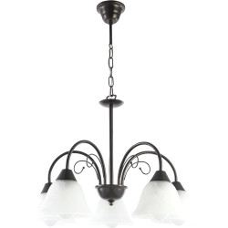 Lampi interior, Lustra Olga Negru+Alb 5xE27 60W      -1, dioda.ro