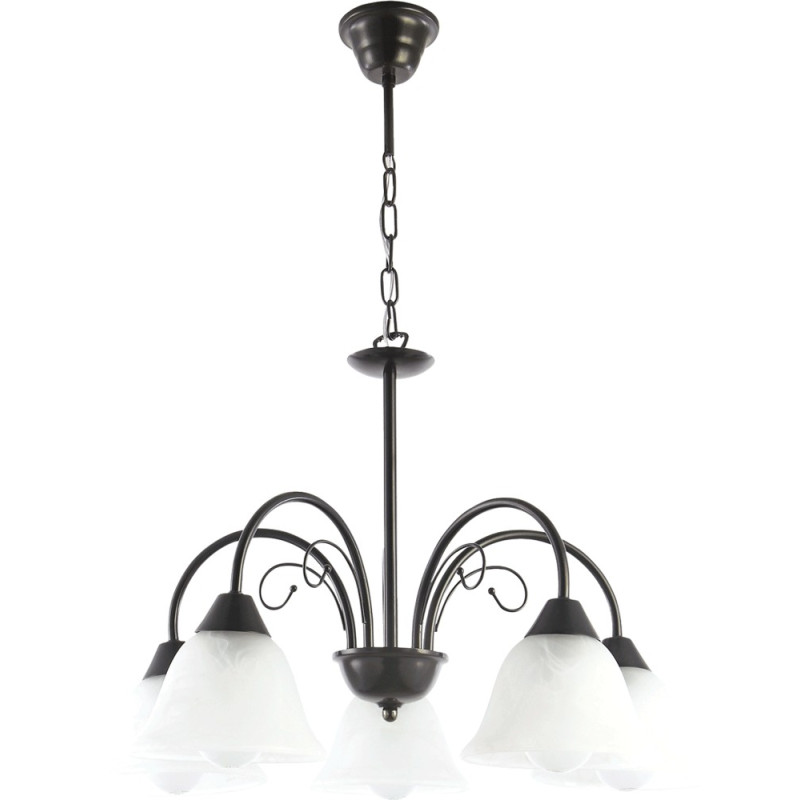 Lampi interior, Lustra Olga Negru+Alb 5xE27 60W      -1, dioda.ro