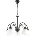 Lampi interior, Lustra Olga Negru+Alb 5xE27 60W      -1, dioda.ro