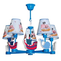 Lampi interior, Lustra Pirate Multicolor 5xE14 40W      -1, dioda.ro