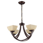 Lustra Quadra Ananas+Wenge 4xE27 60W Lampi interior, Lustra Quadra Ananas+Wenge 4xE27 60W -1, dioda.ro