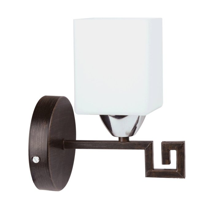 Lampi interior, Aplica Elada Alb+Wenge 1xE27 60W      -1, dioda.ro