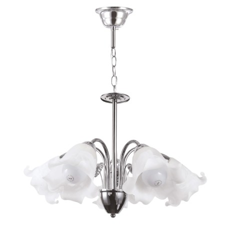 Lampi interior, Lustra Lylian Alb+Crom 5xE27 60W      -1, dioda.ro