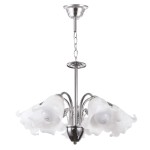 Lustra Lylian Alb+Crom 5xE27 60W Lampi interior, Lustra Lylian Alb+Crom 5xE27 60W -1, dioda.ro