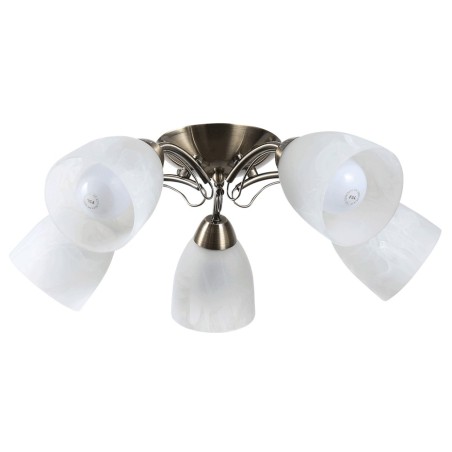 Lampi interior, Lustra Orleans Alb+Alama 5xE27 60W -1, dioda.ro