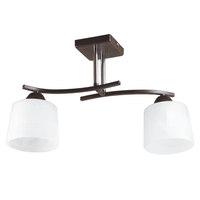 Lampi interior, Lustra Osaka Alb+Wenge 2xE27 60W      -1, dioda.ro