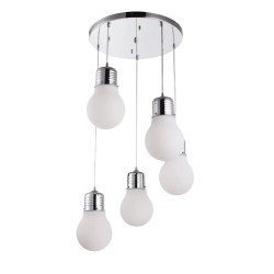 Lampi interior, Pendul Starfall Crom 5xE27 60W -1, dioda.ro