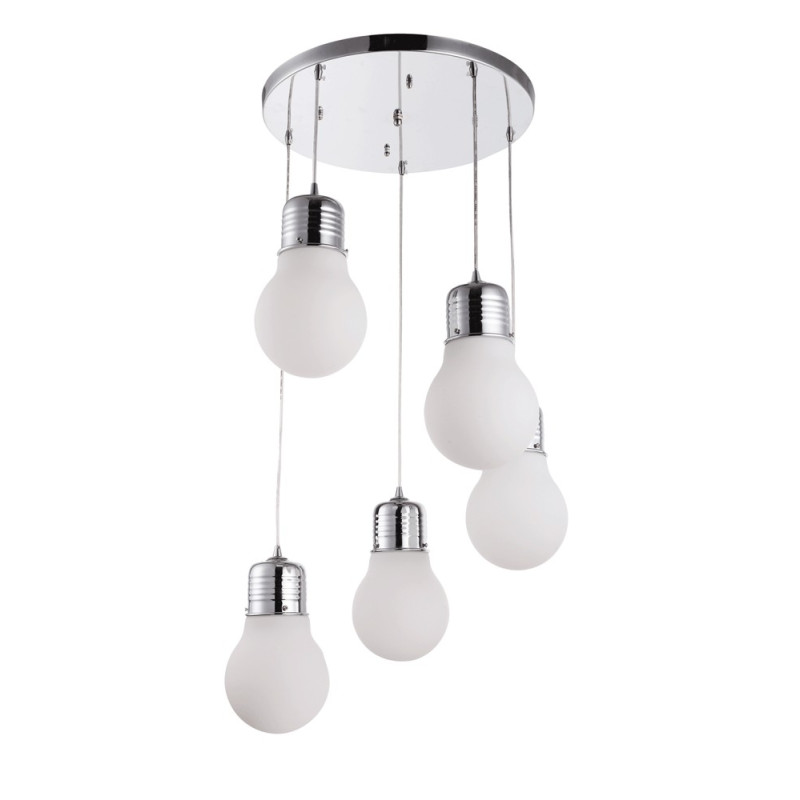 Lampi interior, Pendul Starfall Crom 5xE27 60W -1, dioda.ro