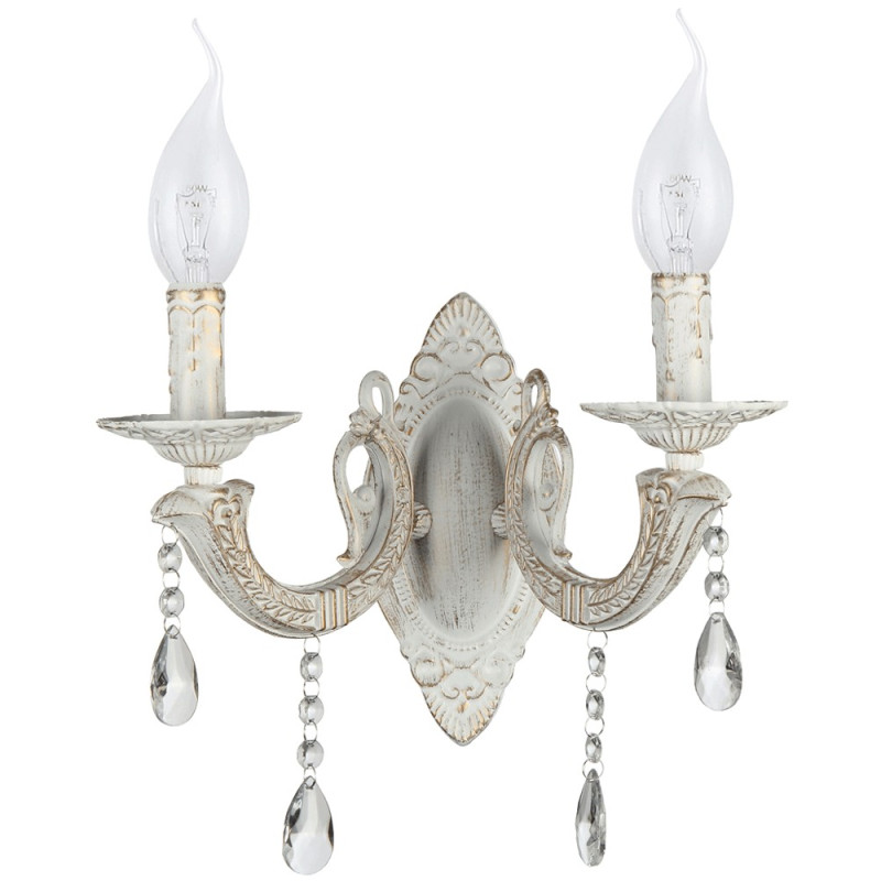 Aplica Pandora Alb Vintage 2xE14 60W Lampi interior, Aplica Pandora Alb Vintage 2xE14 60W -1, dioda.ro