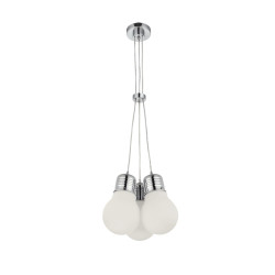 Lampi interior, Pendul Globes Crom 3xE27 60W -1, dioda.ro