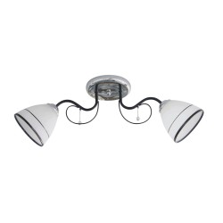 Lampi interior, Lustra Clover Crom+Negru+Alb 2xE27 60W -1, dioda.ro