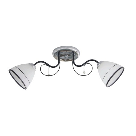 Lampi interior, Lustra Clover Crom+Negru+Alb 2xE27 60W -1, dioda.ro
