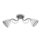 Lampi interior, Lustra Clover Crom+Negru+Alb 2xE27 60W -1, dioda.ro