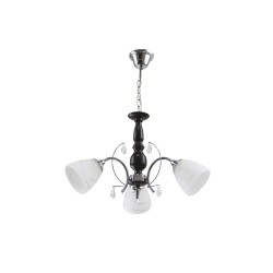 Lampi interior, Lustra Memphis Alb+Crom+Wenge 3xE27 60W      -1, dioda.ro