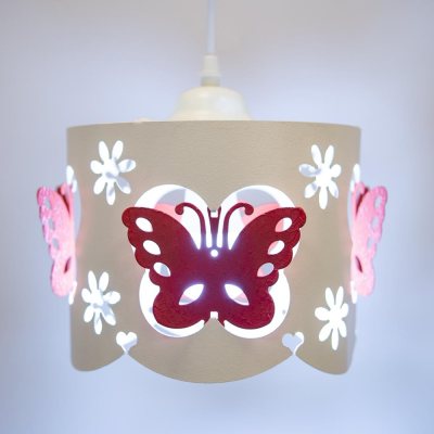 Lampi interior, Pendul Butterflies Rosu 1xE27 60W -1, dioda.ro