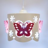Lampi interior, Pendul Butterflies Rosu 1xE27 60W -1, dioda.ro
