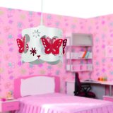 Lampi interior, Pendul Butterflies Rosu 1xE27 60W -5, dioda.ro