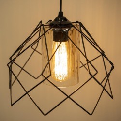 Lampi interior, Pendul Kontes Negru 1xE27 60W -4, dioda.ro