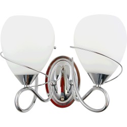 Lampi interior, Aplica Maky Crom+Alb 2xE27 60W      -2, dioda.ro