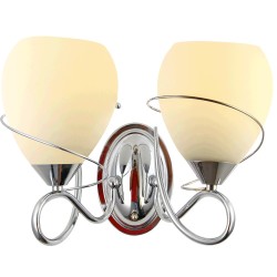 Lampi interior, Aplica Maky Crom+Alb 2xE27 60W      -3, dioda.ro