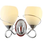 Aplica Maky Crom+Alb 2xE27 60W Lampi interior, Aplica Maky Crom+Alb 2xE27 60W -1, dioda.ro