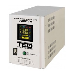 UPS pentru centrala TED Electric 7000VA / 5000W Runtime extins utilizeaza 4 acumulatori (neinclusi)
