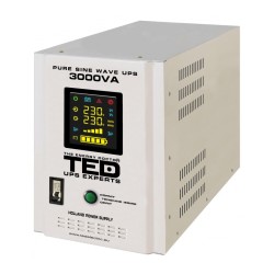 UPS centrale termice, UPS pentru centrala TED Electric 3000VA / 2100W Runtime extins utilizeaza 2 acumulatori (ne -5, dioda.ro