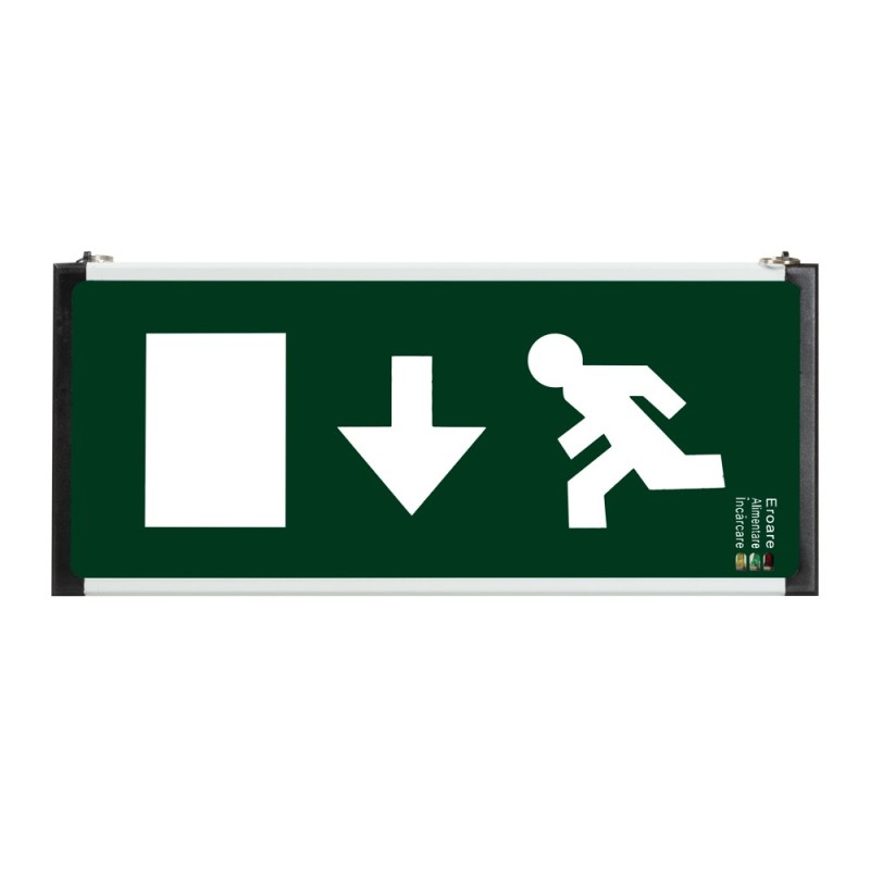 Lampa Exit LED Jos 3W Basil Corpuri de iluminat tehnice, Lampa Exit LED Jos 3W Basil -2, dioda.ro