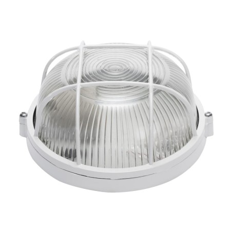 Corpuri de iluminat tehnice, Lampa BAT Grila Rotunda E27 60W Alb -1, dioda.ro