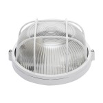 Corpuri de iluminat tehnice, Lampa BAT Grila Rotunda E27 60W Alb -1, dioda.ro