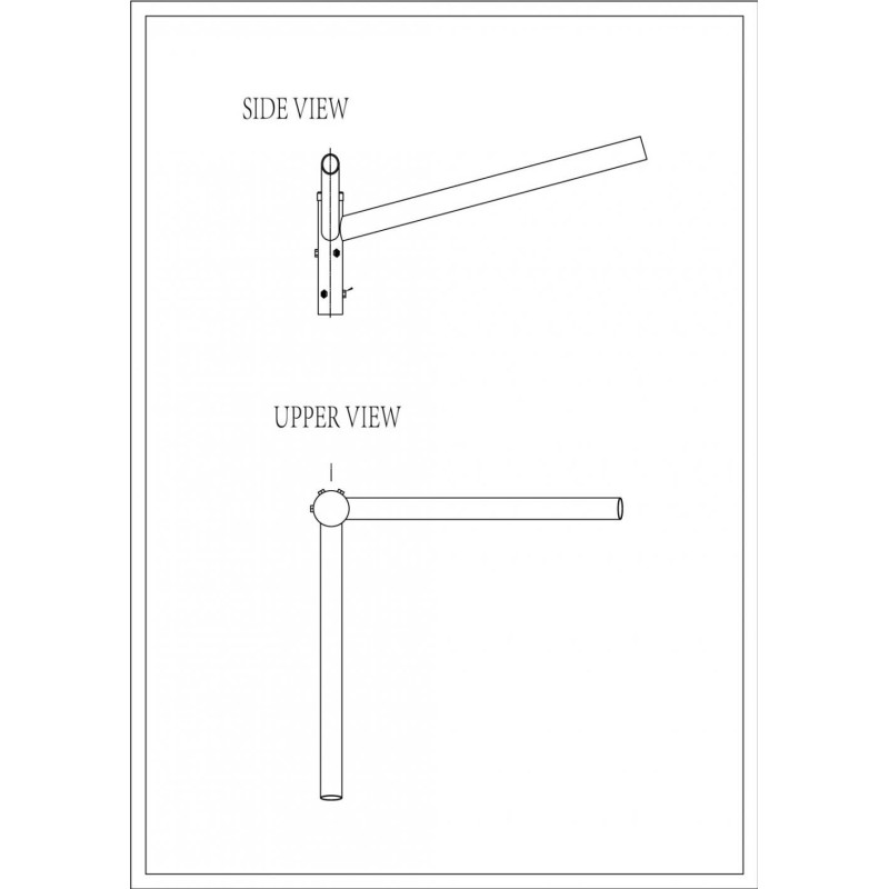 Brat Dublu Drept 90° 0.5m Corpuri de iluminat tehnice, Brat Dublu Drept 90° 0.5m -1, dioda.ro