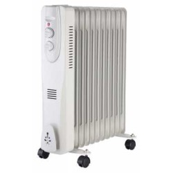 Incalzire Radiatoare Convectoare, Radiator electric portabil cu ulei 11 elementi 2500W Well -2, dioda.ro